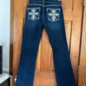 Wrangler Blue Boot Cut Jeans with Embroidered